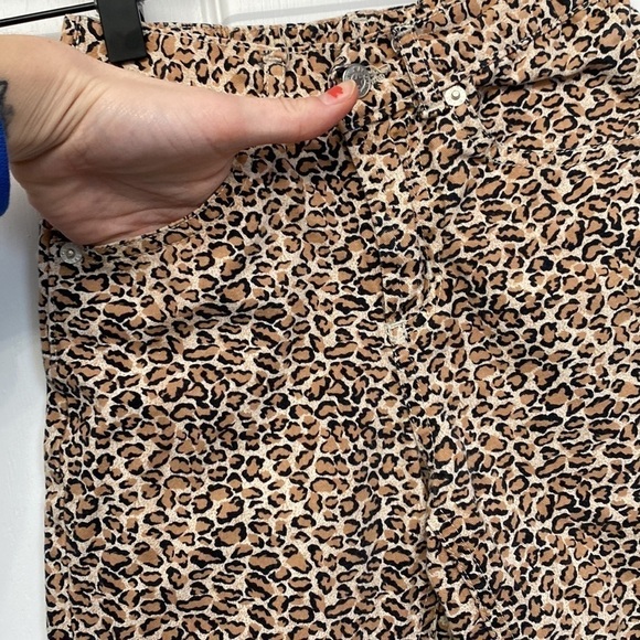 New Legends Girls Vintage Cheetah Print Denim Jeans Size 5 - Picture 5 of 13